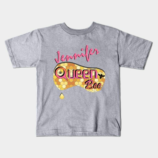 Jennifer Queen Bee Kids T-Shirt by  EnergyProjections